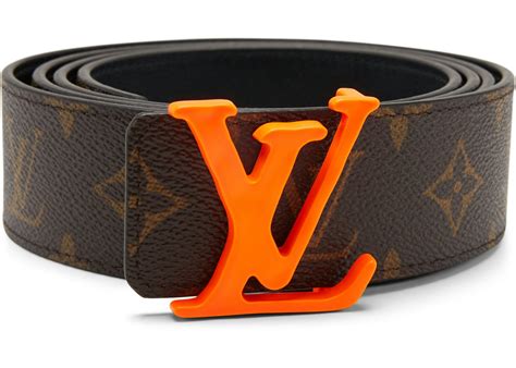 navy blue louis vuitton belt orange buckle|louis vuitton brown monogram belt.